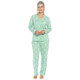 Sage Green Bows Classic Long Pyjama Set