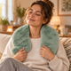 Mint Green Luxe Faux Fur Curved Hot Water Bottle