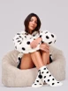 Monochrome Polka Dot Pompom Slipper Socks