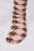 Mocha Argyle Bows Slipper Socks