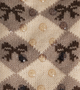 Mocha Argyle Bows Slipper Socks