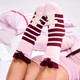 Gingerbread Man Motif Pompom Slipper Socks
