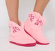 Pink Borg Fleece Cowboy Slipper Boots