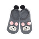 Grey Cat Design Non Slip Footsie Socks