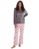Charcoal & Pink Bows Plush Fleece Lounge Set