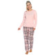 Pink Jersey Top & Pink Check Bottoms Pyjamas