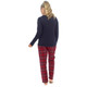 Navy Jersey Top & Red Check Bottoms Pyjamas