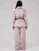 Taupe Flannel Fleece Kimono Wrap Lounge Set