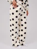 Cream Polka Dot Borg Fleece Twosie Lounge Set