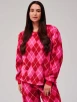 Pink Argyle Borg Fleece Twosie Lounge Set