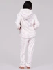 Pink Striped Bow Plush Fleece Lounge Set