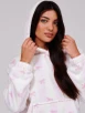 Pink Striped Bow Plush Fleece Lounge Set