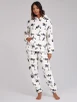 Monochrome Martini Bows Plush Fleece Lounge Set