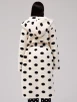 Cream Polka Dot Borg Fleece Midi Dressing Gown