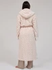 Vanilla Geometric Cut Luxury Fleece Maxi Dressing Gown