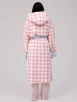Pink & Blue Gingham Borg Fleece Midi Dressing Gown