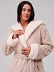 Taupe Cable Cut Luxury Fleece Maxi Dressing Gown