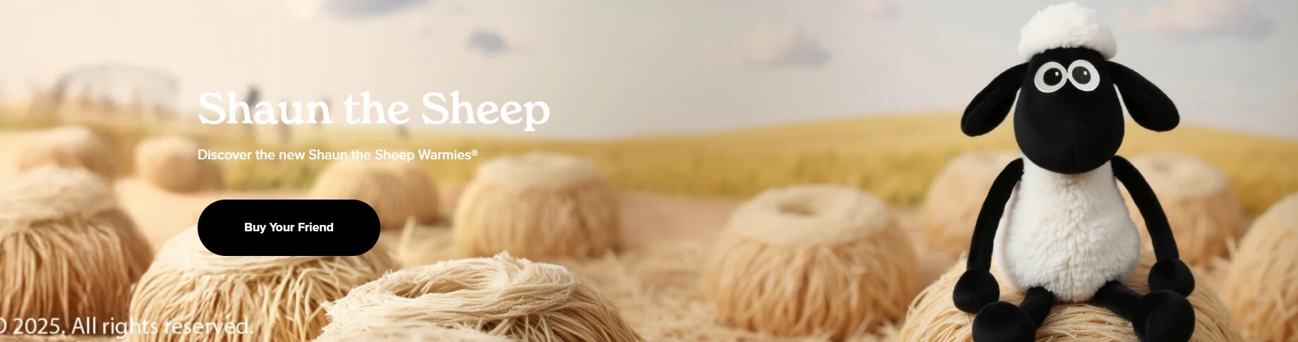 Shaun the Sheep Cozy Plush Heatable Toy Shaun the Sheep Clickable Banner