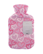 Pink Hearts Lightweight Fleece 2L Hot Water Bottle