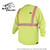 Black Stallion FR Cotton Long Sleeve Shirt, Lime Green, Reflective (X-LARGE)
