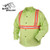 Black Stallion FR Lime Green Welding Coat w/Reflective Trim (FL9-30C/RTT)