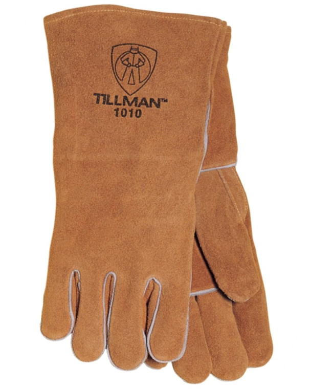 Tillman Split Cowhide Stick Welding Gloves - Brown (1010)
