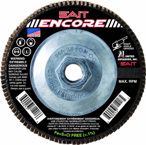 SAIT 79111 Encore Flap Disc (4-1/2" x 5/8-11 x 120 grit)