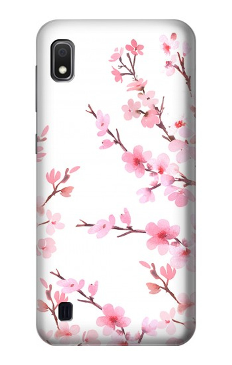 الساعه S3707 Fleur de cerisier rose fleur de printemps Etui Coque Housse pour Samsung Galaxy A10