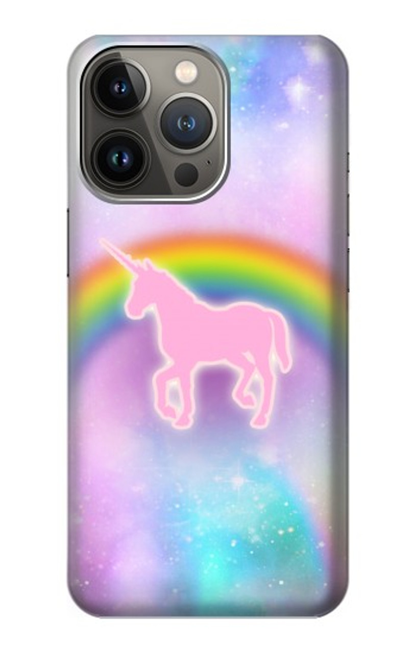 اركان باكيج S3070 Arc en ciel pastel ciel Licorne Etui Coque Housse pour iPhone 13 Pro Max