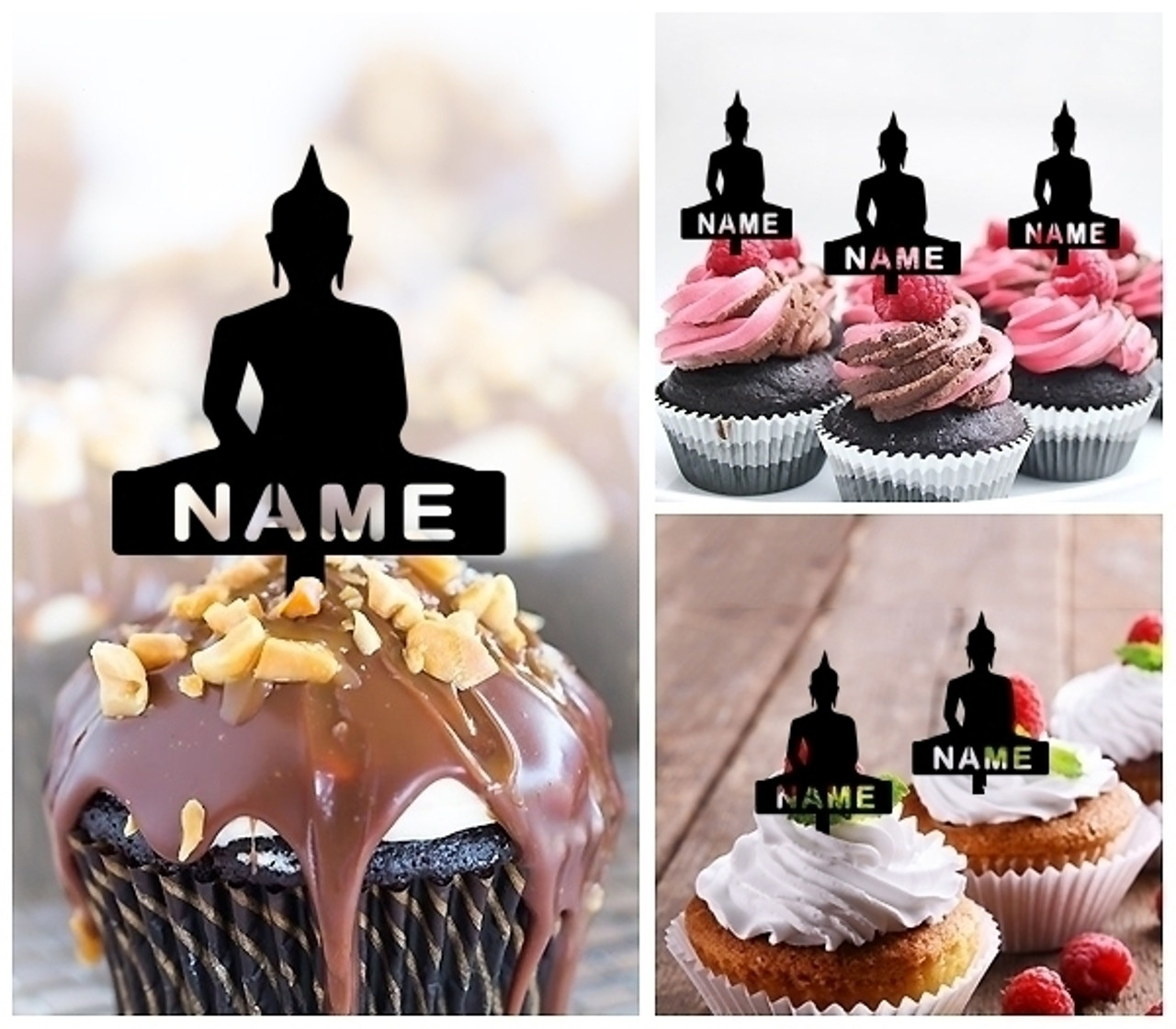 Ta0417 Buddha Cupcake Toppers Acrylique De Mariage Joyeux Anniversaire Pour Gateau Partie Decoration 10 Pieces Ta0417 Buddha Cupcake Toppers Acrylique De Mariage Joyeux Anniversaire Pour Gateau Partie Decoration 10 Pieces