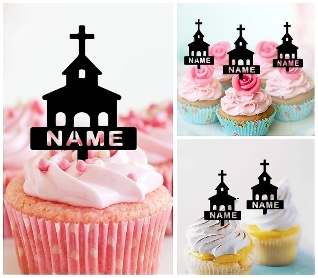 Ta1243 Christian Church Cupcake Toppers Acrylique De Mariage Joyeux Anniversaire Pour Gateau Partie Decoration 10 Pieces Ta1243 Christian Church Cupcake Toppers Acrylique De Mariage Joyeux Anniversaire Pour Gateau Partie Decoration 10 Pieces