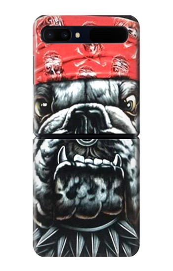 S0100 Bouledogue Football américain Etui Coque Housse pour Samsung Galaxy Z Flip 5G