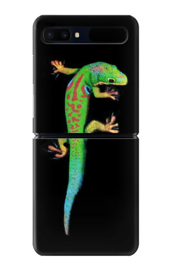 S0125 Vert Gecko Madagascan Etui Coque Housse pour Samsung Galaxy Z Flip 5G