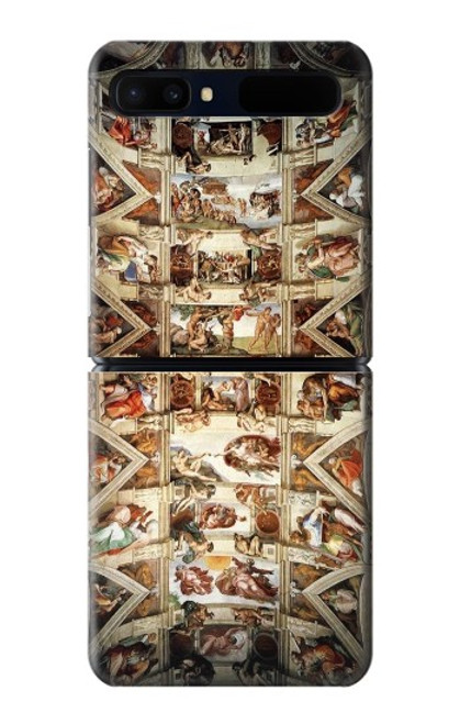 S0177 Michelangelo Chapelle plafond Etui Coque Housse pour Samsung Galaxy Z Flip 5G