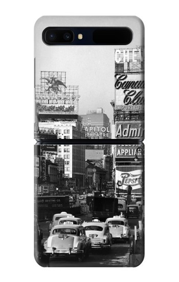 S0182 New York Vintage Etui Coque Housse pour Samsung Galaxy Z Flip 5G