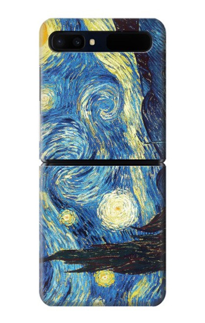 S0213 Van Gogh Starry Nights Etui Coque Housse pour Samsung Galaxy Z Flip 5G