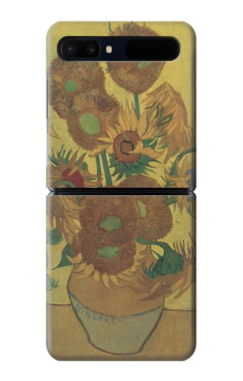 S0214 Van Gogh quinze tournesols Etui Coque Housse pour Samsung Galaxy Z Flip 5G