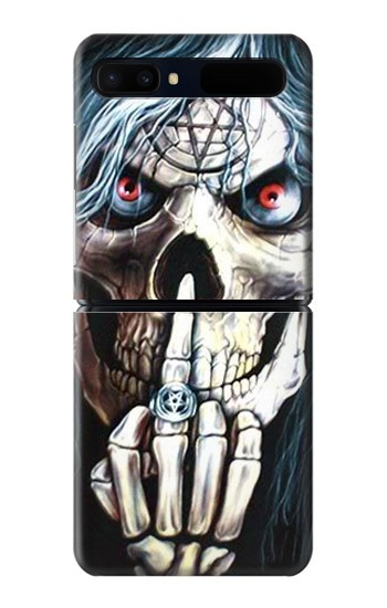 S0222 crâne Etui Coque Housse pour Samsung Galaxy Z Flip 5G
