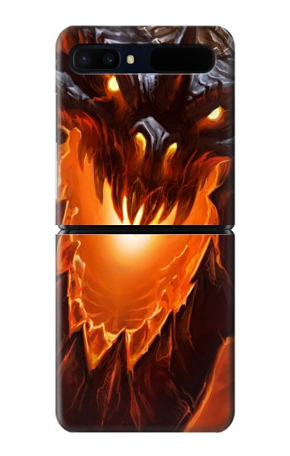 S0414 Dragon de feu Etui Coque Housse pour Samsung Galaxy Z Flip 5G