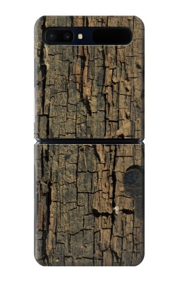 S0598 Bois imprimé graphique Etui Coque Housse pour Samsung Galaxy Z Flip 5G