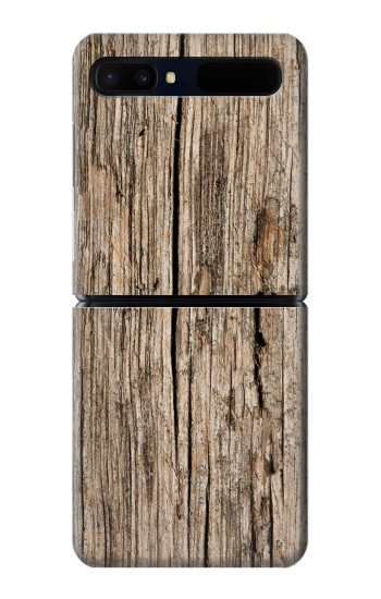 S0600 Bois imprimé graphique Etui Coque Housse pour Samsung Galaxy Z Flip 5G