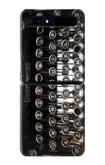 S0620 Machine à écrire Etui Coque Housse pour Samsung Galaxy Z Flip 5G