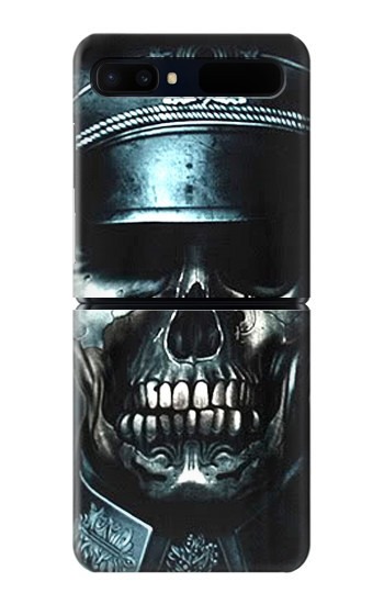 S0754 crâne soldat Etui Coque Housse pour Samsung Galaxy Z Flip 5G