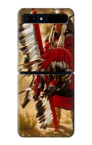S0817 indien rouge Etui Coque Housse pour Samsung Galaxy Z Flip 5G