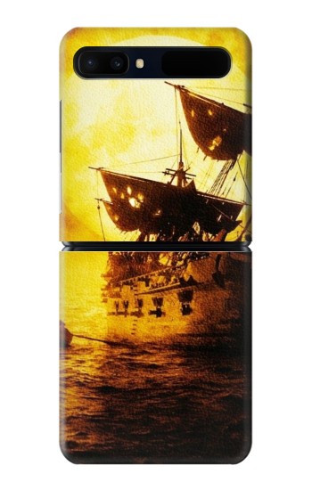 S0841 Pirates Perle noire Etui Coque Housse pour Samsung Galaxy Z Flip 5G