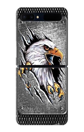 S0855 Aigle Métal Etui Coque Housse pour Samsung Galaxy Z Flip 5G