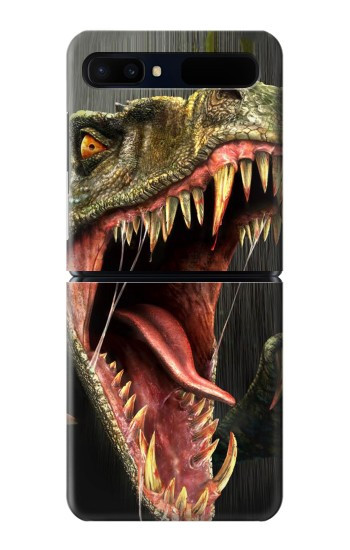 S0923 Dinosaur T-Rex Etui Coque Housse pour Samsung Galaxy Z Flip 5G