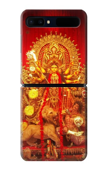 S1030 Dieu hindou Durga Puja Etui Coque Housse pour Samsung Galaxy Z Flip 5G
