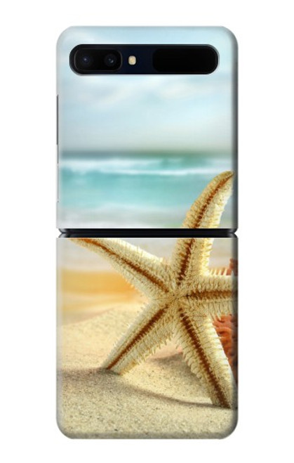 S1117 Étoiles de mer sur la plage Etui Coque Housse pour Samsung Galaxy Z Flip 5G