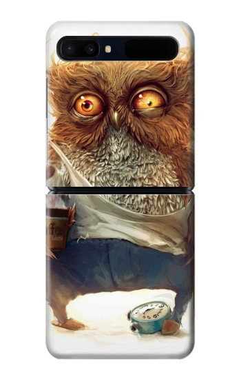 S1133 Réveillez-vous Chouette Etui Coque Housse pour Samsung Galaxy Z Flip 5G